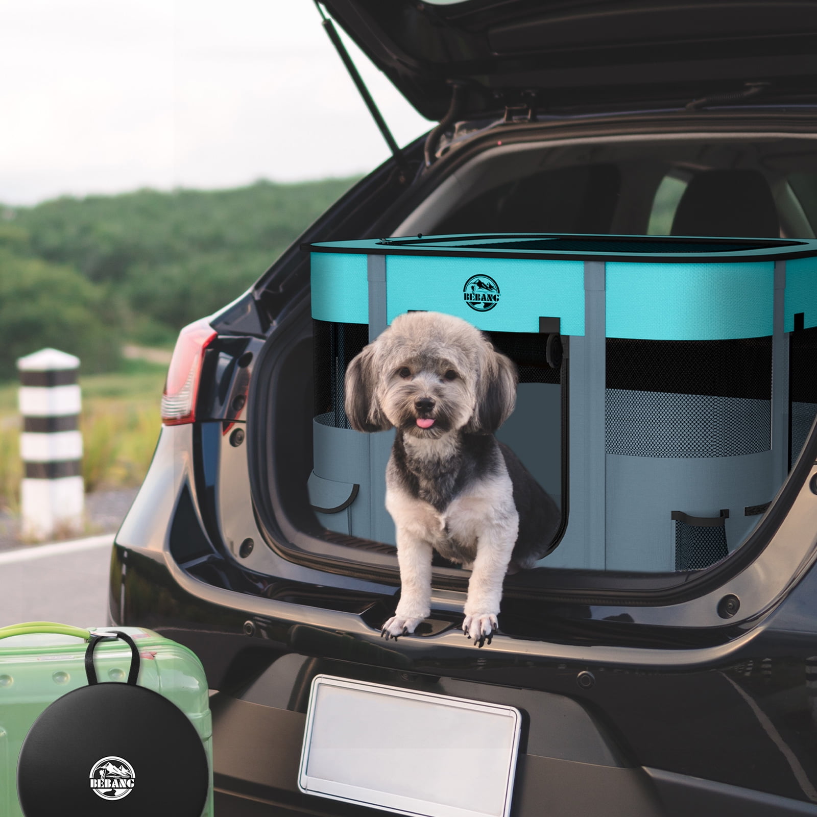 BEBANG Dog Playpen, Pet Playpen for Indoors Outdoor for Small Dogs Portable Pet Crate Kennel House for Cats Rabbit Kitten(L)