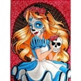 thumbnail image 1 of Pintura de diamante (DE9136) Kit de resina redonda de calavera de niña completa DIY Imagen de decoración 30x40cm Hugtrwg Para estrenar, 1 of 1