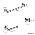 thumbnail image 3 of Tcbosik 3-Piece Bathroom Hardware Set in Brushed Nickel – 304 Stainless Steel Wall-Mounted Towel Bar, Paper Holder & Robe Towel Hook, Anti-Rust and Scratch-Resistant, 3 of 8
