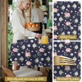 thumbnail image 5 of Pioneer Flower Floral Print Pattern Round Tablecloth 60 X 60 Inch, Wrinkle Resistant Wipeable Table Cloth for Kitchen Dining Picnic Patio Party, 5 of 6