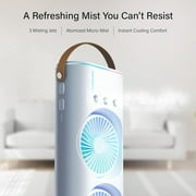 Bell + Howell Aqua Air Misting Fan Portable Rechargeable Cooling Fan, Personal Air Conditioner, Evaporative Air Cooler for Room, Mister Portable Outdoor Cooling Fans, As Seen on Tv