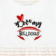 thumbnail image 4 of Inktastic Love My Bulldogs Football Girls Baby Dress, 4 of 5