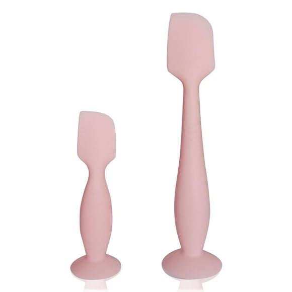 LOTBILL Baby Diaper Cream Spatula 2 Pack Butt Spatula Baby Silicone Diaper Cream Applicator Full-Size and Mini Butt Paste Spatula for Babies Newborn Baby Necessities (Pink)