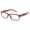 Brown, variant on IG Unisex Translucent Squared High Quality Clear Lens Fashion Glasses in Brown