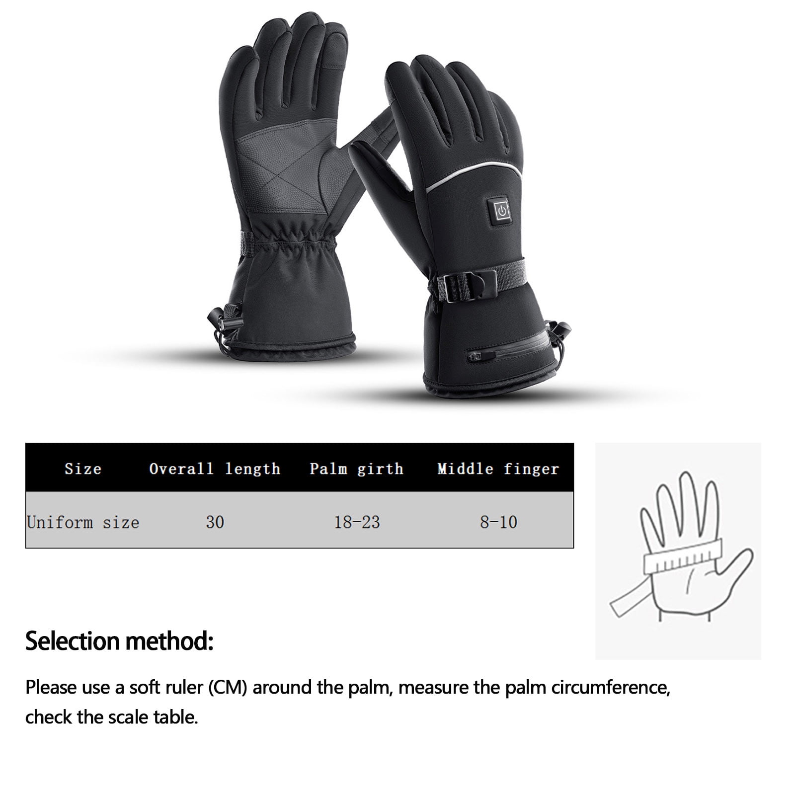 Winter Heated Gloves For Men Women 3.7V Battery Heated Ski Gloves Touchscreen Waterproof Electric Heated Gloves For Winter Work Skiing Fishing Hiking Camping