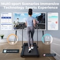 thumbnail image 4 of Walking Pad Treadmill with Incline and Handle Bar, 3.0 HP Foldable Treadmills 300LBS Capacity Folding Walking Pad 3 in 1 Under Desk Treadmill Remote Control with APP, 4 of 6