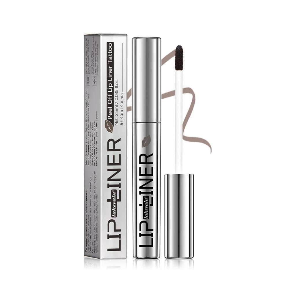 Lakerain Lip Liner Peel Off Lip Liner Tattoo Long Lasting Waterproof Matte Tear Lip Lips Brown