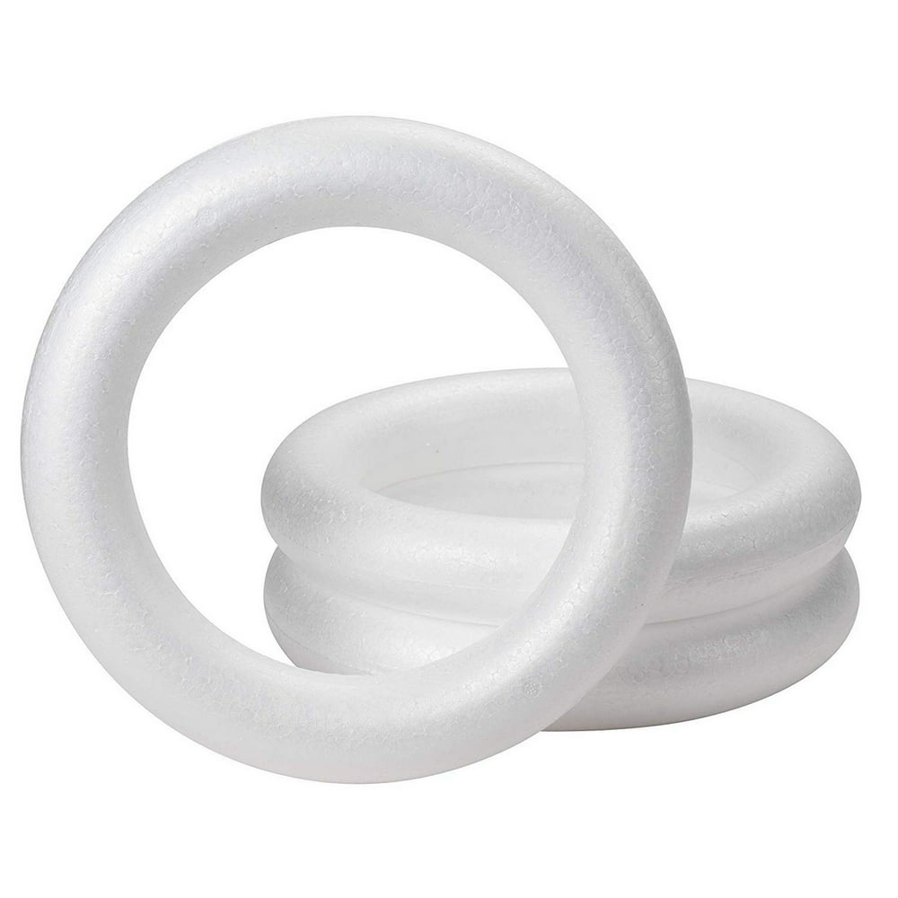 Craft Foam Wreath 3Pack Polystyrene Foam Ring for DIY Arts and