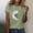 Mint Green, variant on Sunflower Graphic Tees for Women Boho Flowers Shirt Plus Size Loose Top Girls Short Sleeve Graphic Casual T-Shirt Summer Holiday Blouse
