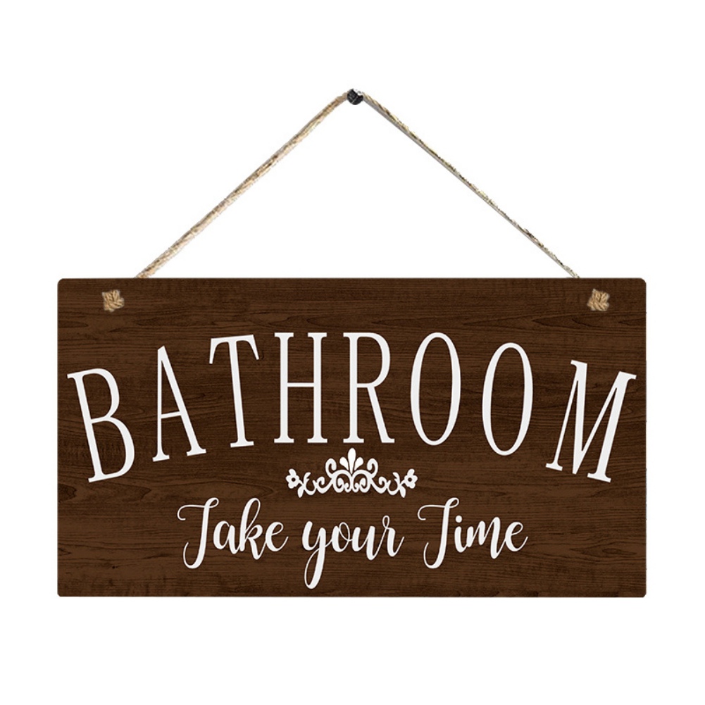 Funny Sign, Bathroom Sign 6 inch by 10 inch Hanging Wall Art ...