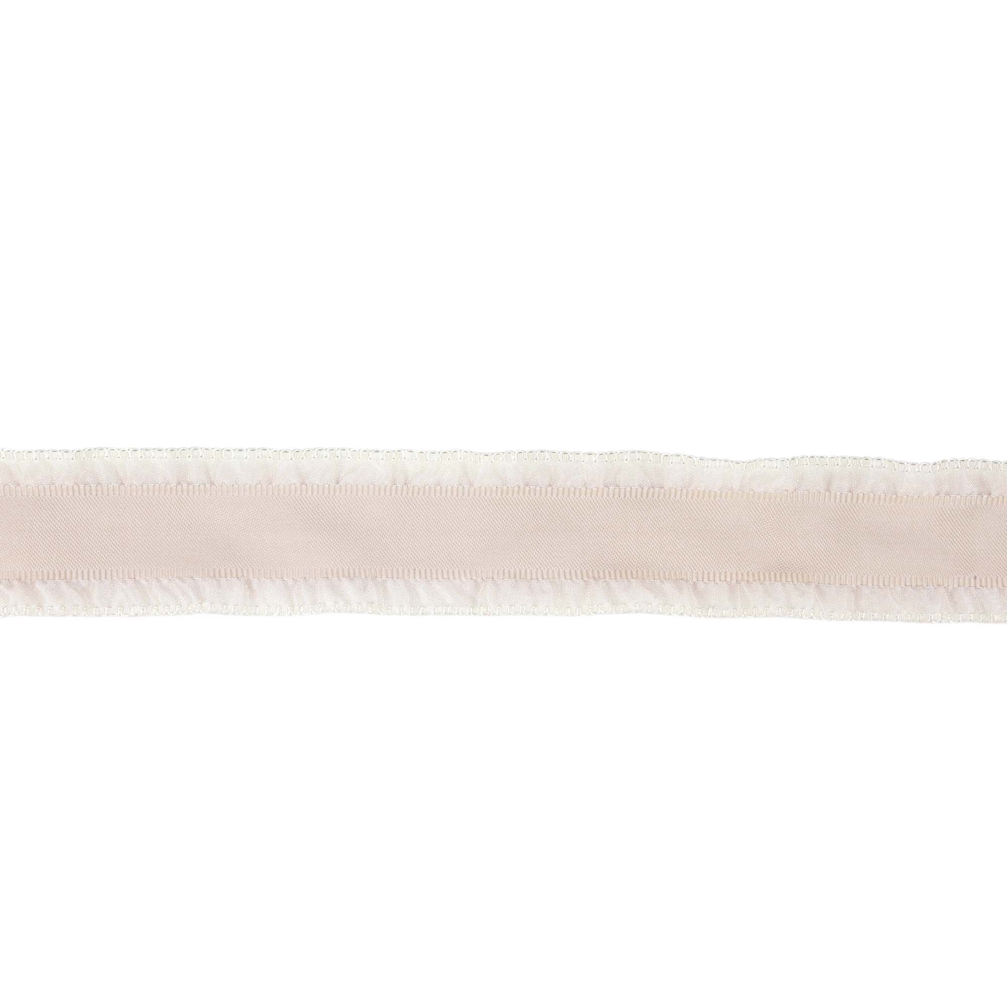 LaRibbons 1 1/2" Ruffle Ribbon, Darker Cream, 20 Yard Roll