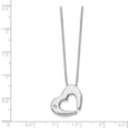 thumbnail image 3 of SS White Ice .02ct Diamond Heart Necklace 18 Inch, 3 of 3