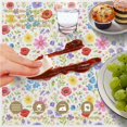 thumbnail image 6 of Pioneer Flower Floral Print Pattern Round Tablecloth 60 X 60 Inch, Wrinkle Resistant Wipeable Table Cloth for Kitchen Dining Picnic Patio Party, 6 of 6