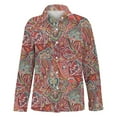 thumbnail image 4 of Red Women's Long Sleeve T-shirt, Women Cotton Shirt Printed Fashion Button Down Shirts Casual Tops Long Sleeve Blouse,Women's Long sleeve T-shirt XXL, 4 of 4