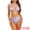 Purple, variant on Women's Water Ripple Bikini Sets, 2 Pieces High Waist Swimwear M Green