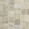 thumbnail image 1 of Ahgly Company Indoor Square Contemporary Camel Brown Patchwork Area Rugs, 3' Square, 1 of 6