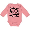 thumbnail image 3 of Inktastic School of Sharks Boys or Girls Long Sleeve Baby Bodysuit, 3 of 5
