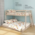 thumbnail image 2 of Now Furniture Low Bunk Bed for Kids, Twin over Full, Engineered Wood, Embossed Natural, 2 of 7