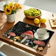thumbnail image 5 of Placemats Set of 4, Mushrooms Place Mats Butterflies Plant Stars Black Tablemats Washable Placemat Table Decoration for Kitchen Table Dinner Party Home Decor Indoor Outdoor 13x19 Inch, 5 of 9