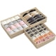 thumbnail image 1 of Organizador de cajones para calcetines y sujetadores, caja de almacenamiento de lencería lavable, organizador de ropa interior para armario. (Beige, 7 + 16 + 24 Rejillas), 1 of 5
