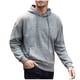 thumbnail image 2 of Sudadera con capucha para hombre, color liso, deportiva, de moda, holgada, con cremallera, cordón, bolsillo, manga larga, blusa de poliéster., 2 of 3