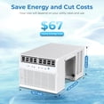 thumbnail image 7 of FREE VILLAGE 10,000 BTU U-Shaped Window Air Conditioner Unit Cools up to 450 Sq.Ft.with 6 Modes 24H Timer,Ultra Quiet Window AC Units with Full Window View,Energy Saving,Easy to Install,White, 7 of 7