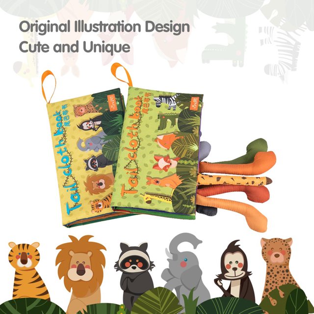 Libro de actividad arruga para bebés CUTICAT 2 piezas