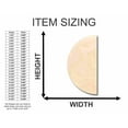 thumbnail image 2 of Unfinished Wood Half Semi Circle Shape - Craft - up to 46" DIY 8" / 1/8", 2 of 3