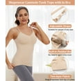 thumbnail image 3 of MANIFIQUE Shapewear Camisole with Built-in Pad Bra for Women Tummy Control Seamless Compression Tank Tops, 3 of 7
