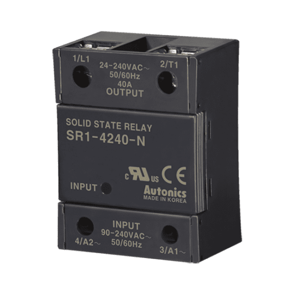 SR1-4240-N Autonics SSR, Heatsink Separated, Single phase, Input 90-240VAC, Load 24-240VAC, 40A, Zero cross