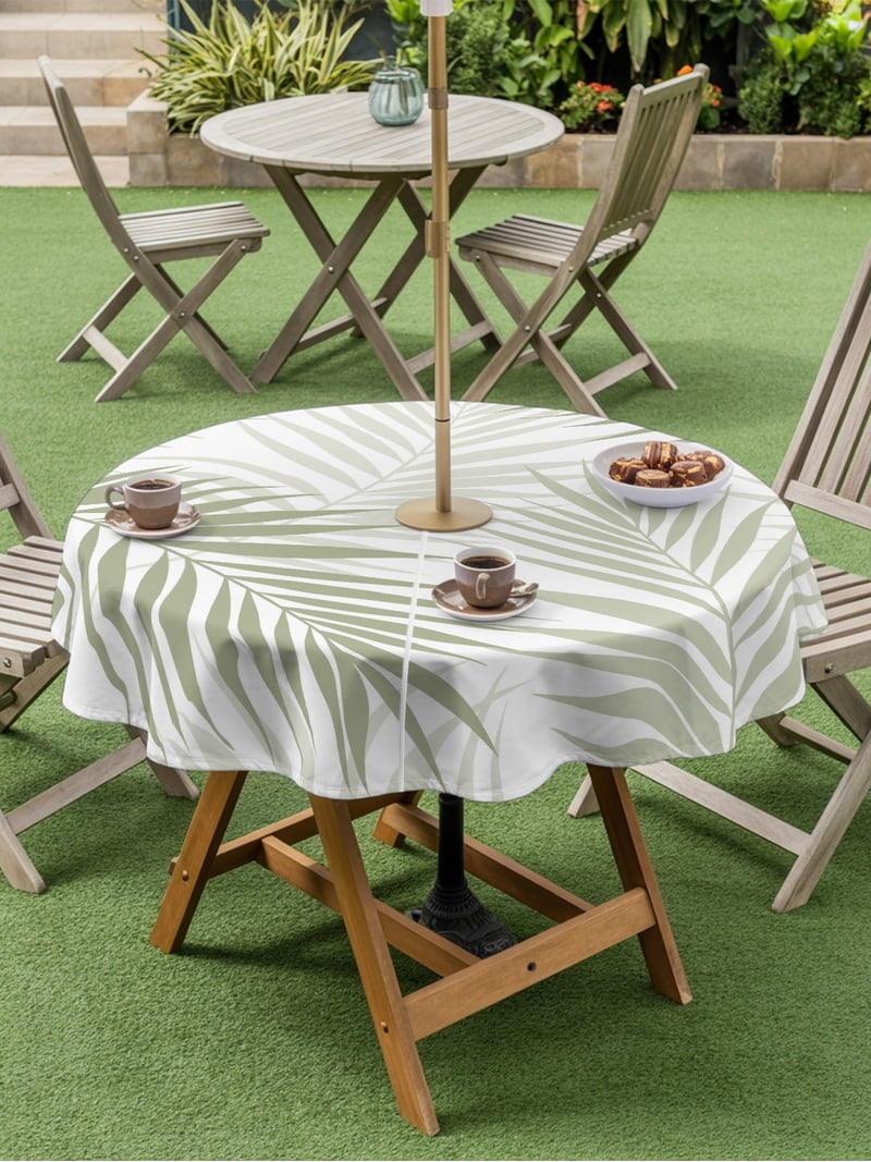 60inch round patio cover with umbrella hole Classic Accessories Veranda Water-Resistant 60 Inch Table & Chair Set Hole, Pebble, Outdoor Table Cover They provide essential protection for outdoor furniture Outdoor Tablecloths with Umbrella Hole