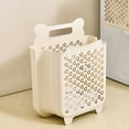 thumbnail image 2 of AZXY Plastic Laundry Basket,Collapsible Foldable Hanging Large Dirty Clothes Storage Basket with Handle,Flexible Laundry Baskets,Clothes Hamper for Bathroom, 2 of 6