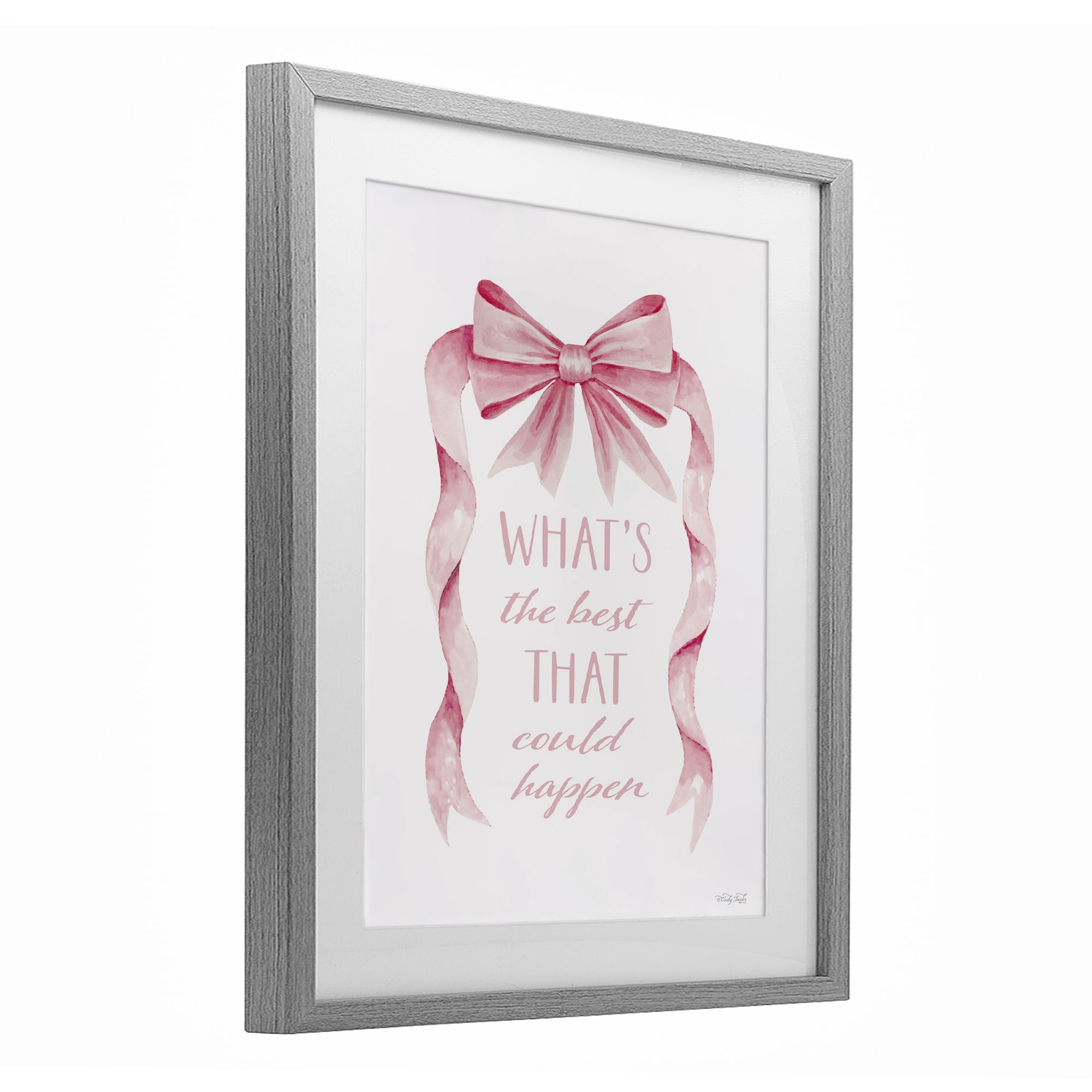 Stupell Industries Optimistic Best That Could Happen Gray Framed Print Under Glass, design by Cindy Jacobs