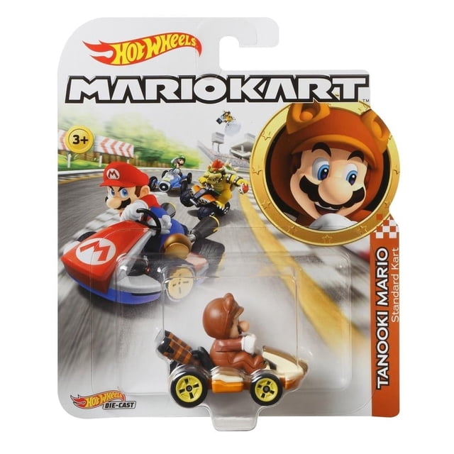 Vehículo de Juguete Hot Wheels Mario Kart Tanooki Mario Standard Kart