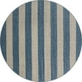 thumbnail image 6 of Unique Loom Outdoor Striped Collection Area Rug - Distressed Stripe (10' 8" Round Blue/Ivory), 6 of 6