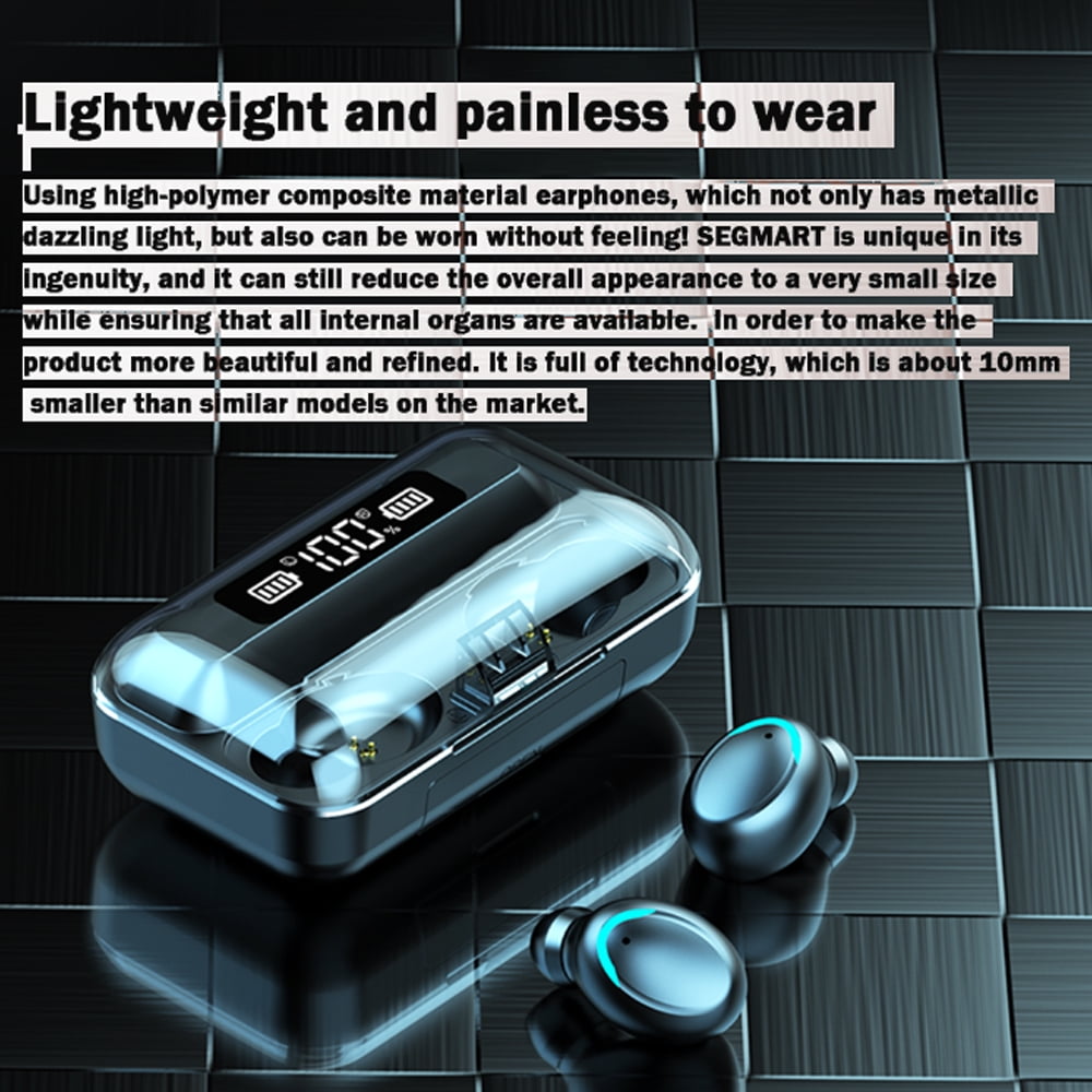 True Wireless Earbuds, Bluetooth 5.0 Earphones with 1200mAh Charging Case, Upgrade Deep Bass 3D Stereo Sound Fashionable Headphones, 120H Playtime, True Wireless Earbuds, Bluetooth 5.0 Earphones with 1200mAh Charging Case, Upgrade Deep Bass 3D Stereo Sound Fashionable Headphones, 120H Playtime,