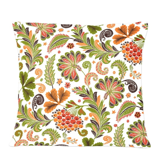 Designart Retro Fantasy Flowers I' Mid-Century Modern Throw Pillow - 12x20