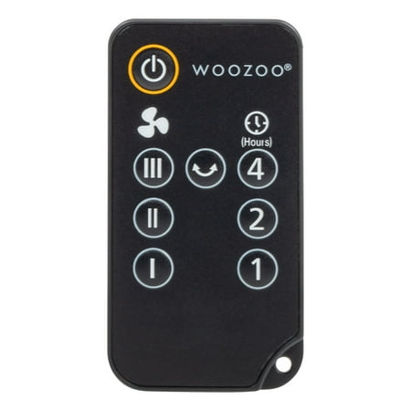 Woozoo - Oscillating Air Circulator Fan with Remote - 3 Speed with Timer - Small Room 157 ft² - Black