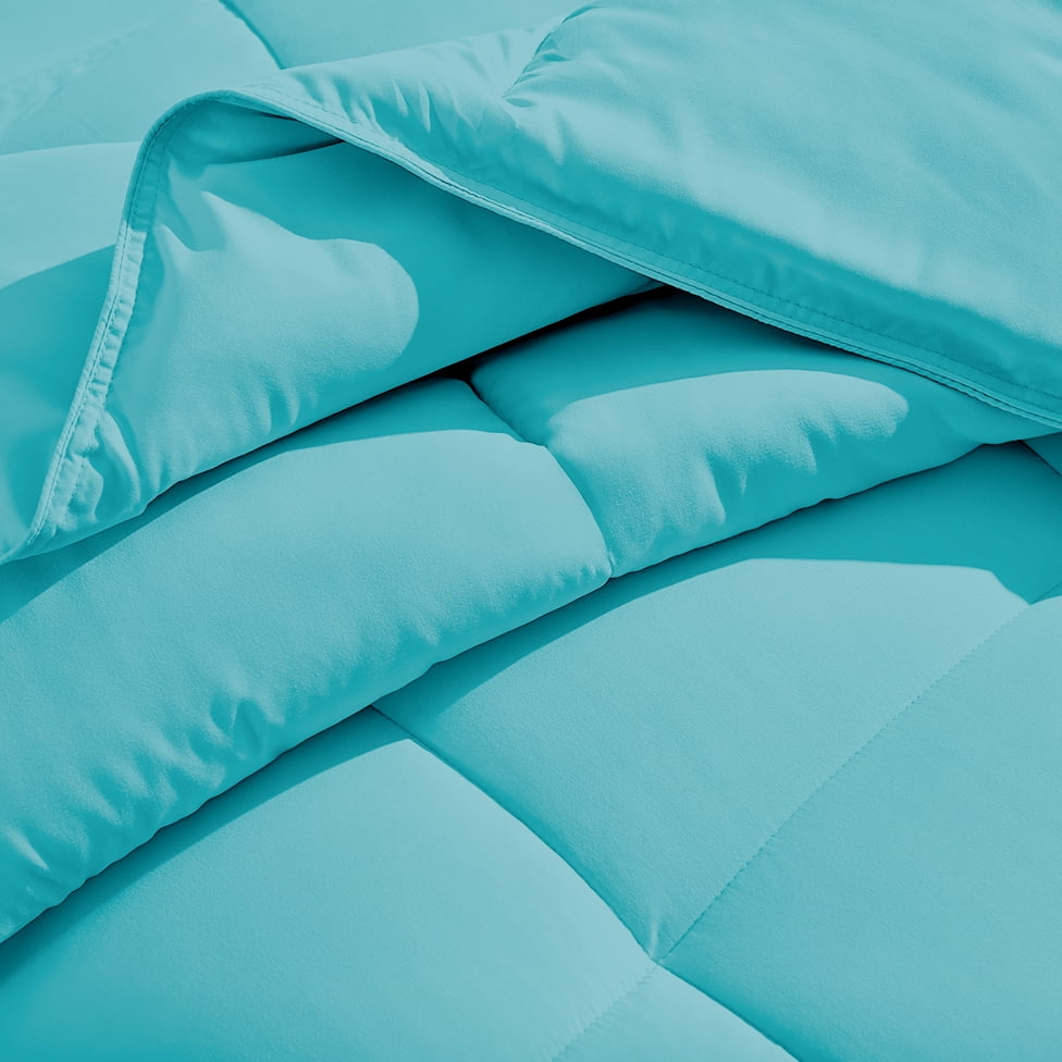 Bare Home Ultra-Soft Goose Down Alternative Comforter Set, Twin/Twin XL, Aqua