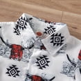 thumbnail image 4 of Atogsazn Toddler Boy Clothes Set Kids Casual Button Short Sleeve Shirt Shorts 2 Piece Outfit with Pocket White 4-5 Years, 4 of 6