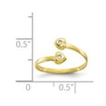 thumbnail image 3 of 10K Yellow Gold Ring Band Toe Cubic Zirconia CZ, Size 7, 3 of 5