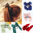 thumbnail image 2 of Grofry Hair Band Rope 2 Packs Ribbon Rope Bowknot Hair Ties Elastic Girl Hair Accessories, 2 of 8