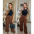 thumbnail image 3 of Sherrylily Women High Waisted Palazzo Pants Belted Wide Leg Long Trousers with Pockets, 3 of 5