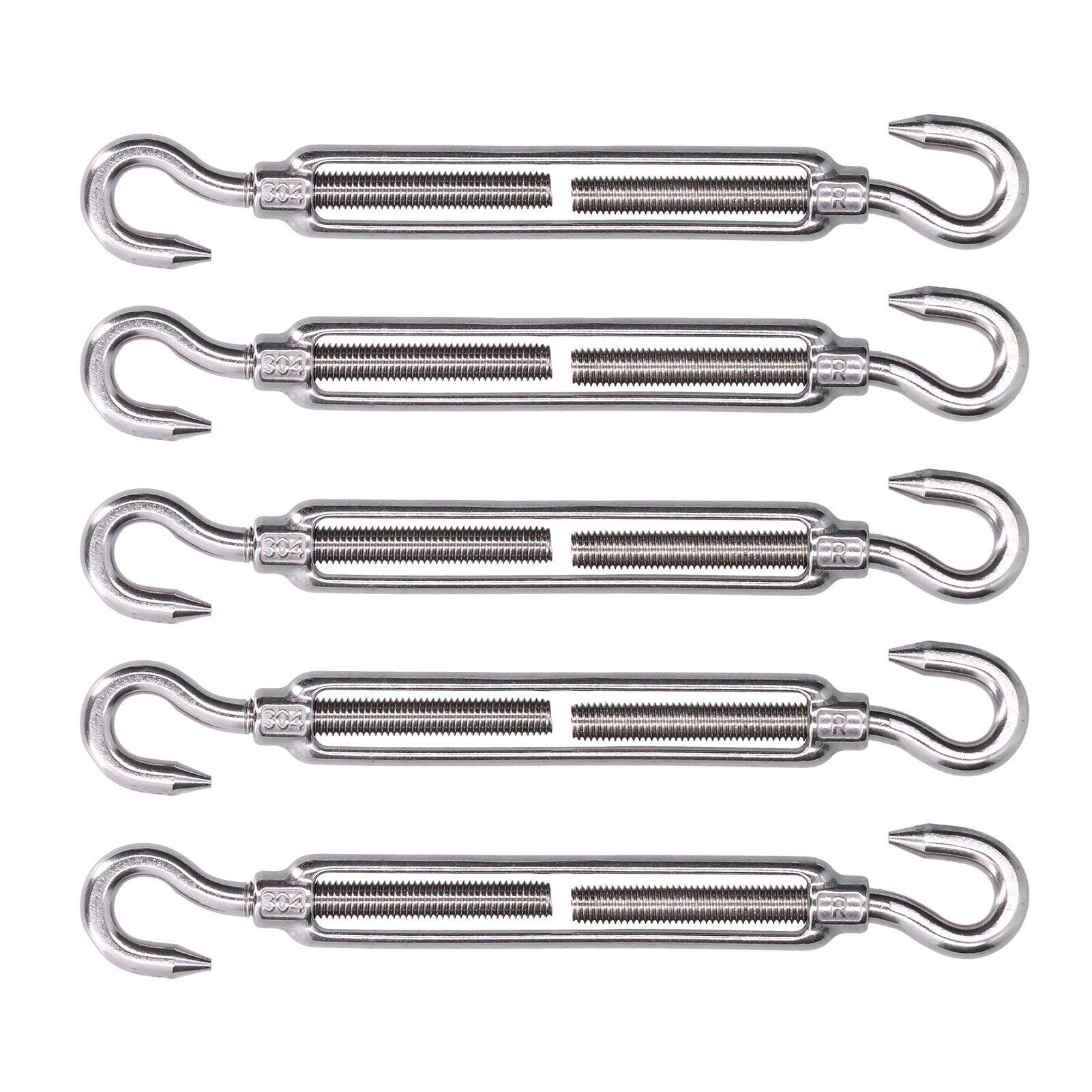 Lot De 10 Tendeurs En Acier Inoxydable 304 – Parfaits Pour Guirlandes, Suspensions Photo, Fils Stabilisateurs !