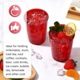 thumbnail image 4 of 100 Count Plastic Cups Disposable Fancy Cups Heavy Duty Wine Cocktail Glasses for St. Patrick's Day, Wedding, Graduation, and Birthday Party Plastic Drinking Tumblers(Red,10 oz), 4 of 7