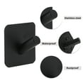 thumbnail image 2 of Unique Bargains 4 Pcs Adhesive Hooks Towel Coat Hooks Wall Hooks Stick on Bathroom KitchenBlack, 2 of 6