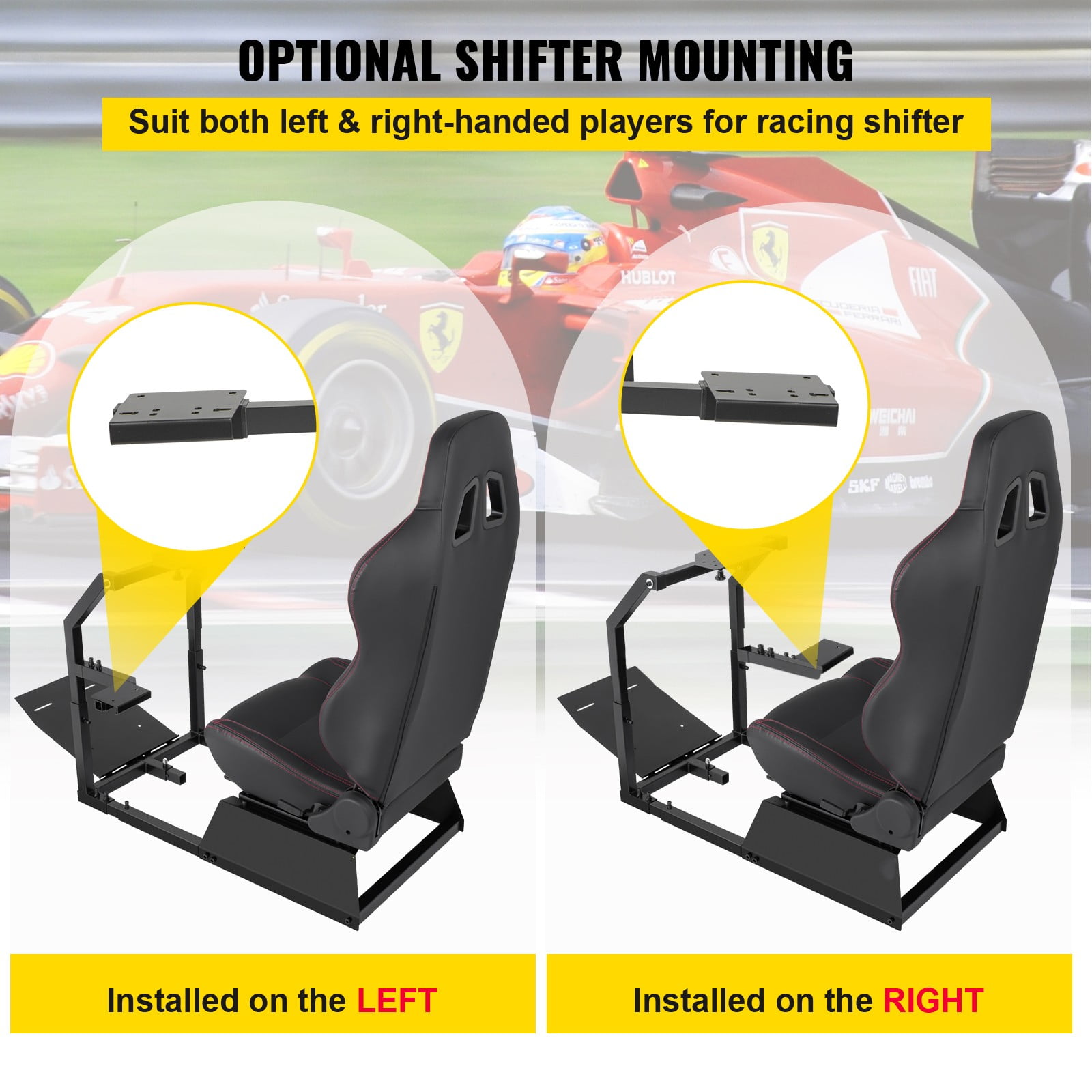  GTPLAYER Racing Simulator Cockpit with Speaker Racing Seat,  Wheel Stand, Pedal and Seat Adjustable, Driving Simulator fit for Logitech  G25G27G29G920, Steering Wheel Shifter Pedals NOT Included : Video Games