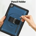 thumbnail image 6 of Dteck Case for Samsung Galaxy Tab A9 Plus / A9+ Case 11" (SM-X210/X216/X218),Military Grade Shockproof Rugged Case for Tab A9 Plus with 360°Rotating Stand, Hand/Shoulder Strap and Pen Holder,Navy Blue, 6 of 9