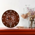 thumbnail image 6 of Eveokoki Rustic Kitchen Wall Clock Wooden Office Coffee Decor Wall Clocks 10 inches Silent Clocks for Kitchen/Office/Coffee Corner Coffee Bar Decoration, 6 of 8