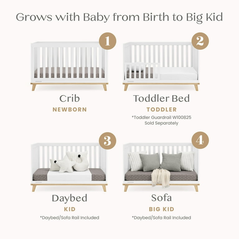 Graco Crib Delta Children Serena 4-in-1 Bianca White Convertible